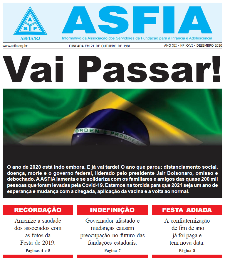 Capa de ASFIA: Vai passar!